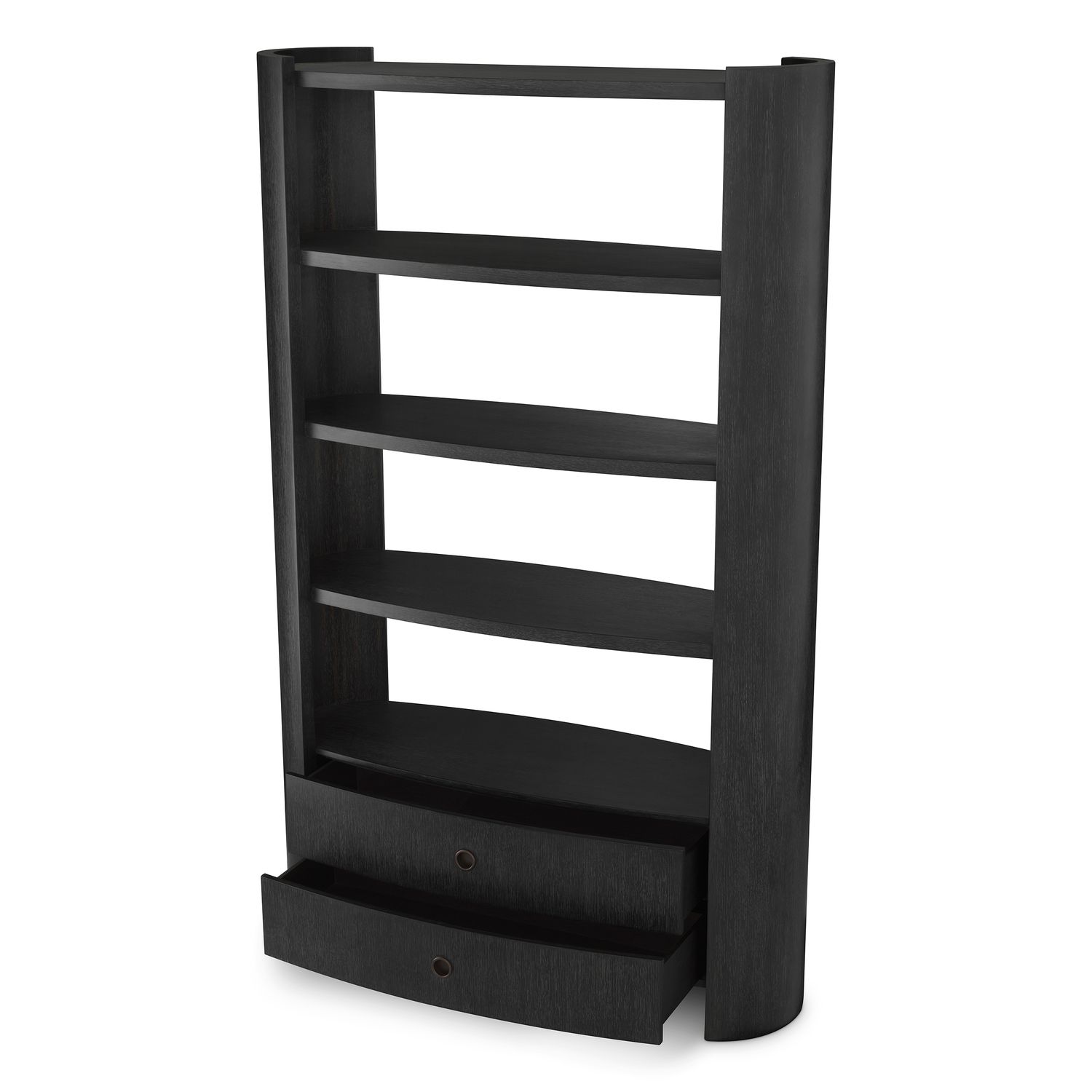 Cabinet Splendora charcoal grey oak veneer bronze finish