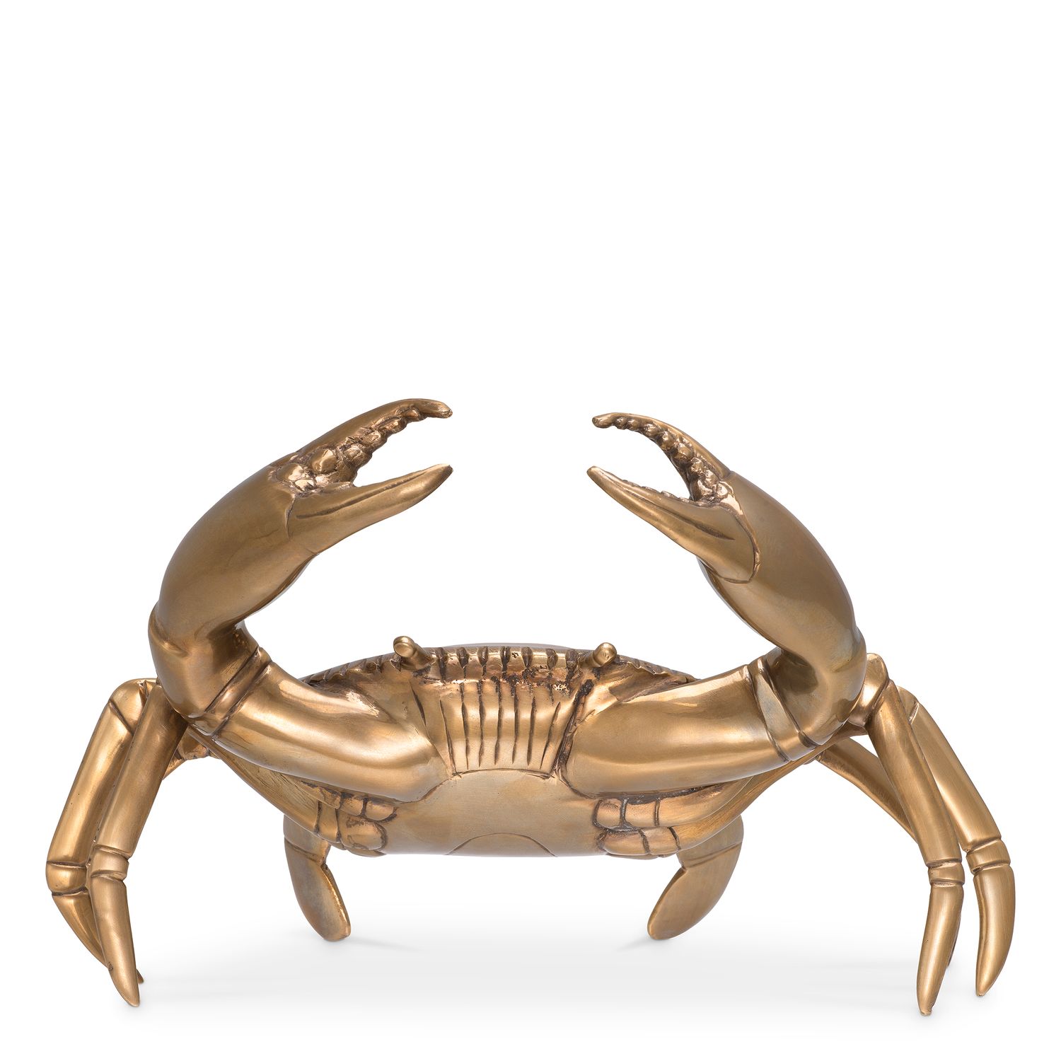 Object Crab vintage brass finish