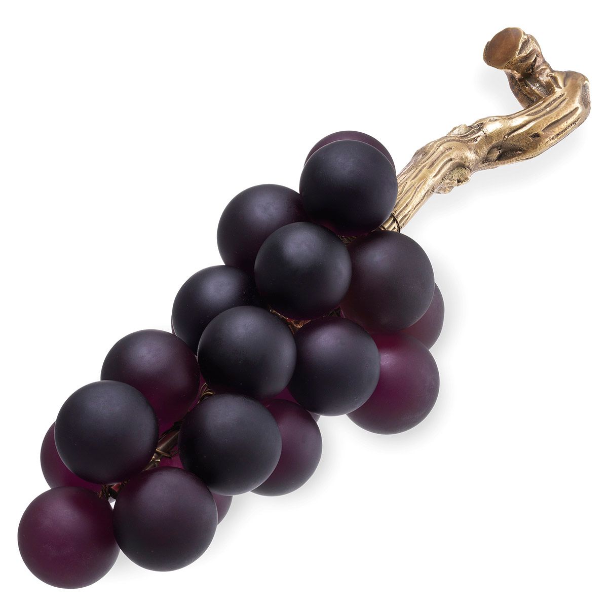 Object French Grapes purple vintage brass finish