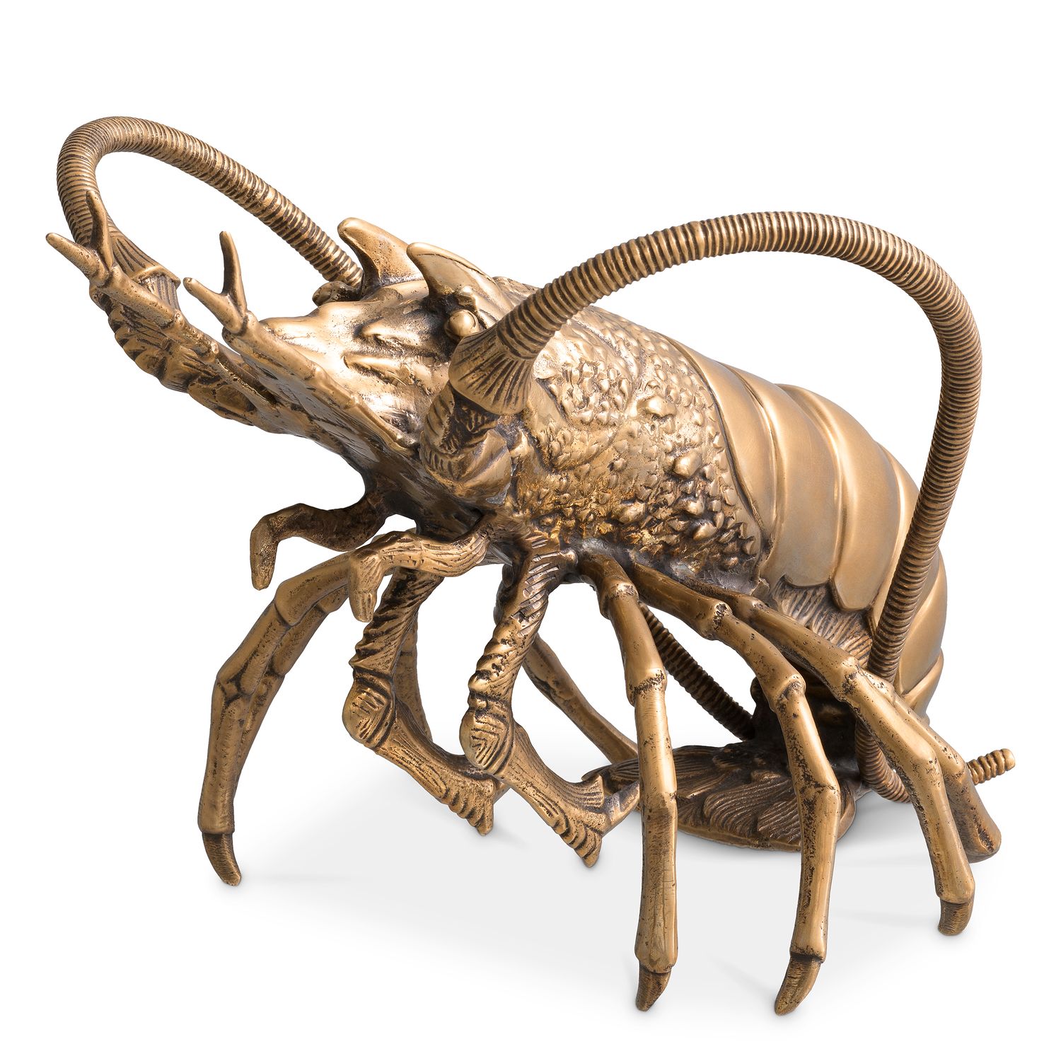 Object Lobster vintage brass finish