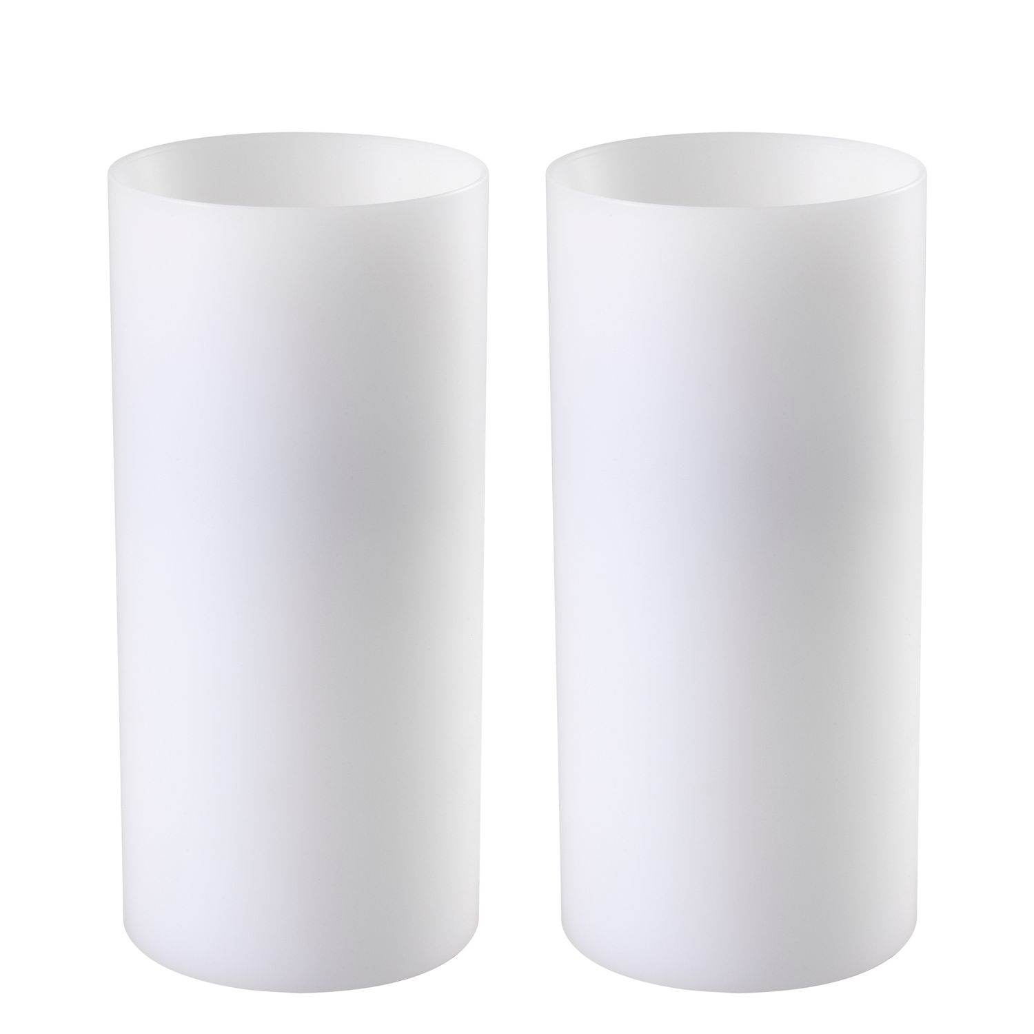 Artificial Candle deep ø 10 x H. 21 cm white S/2
