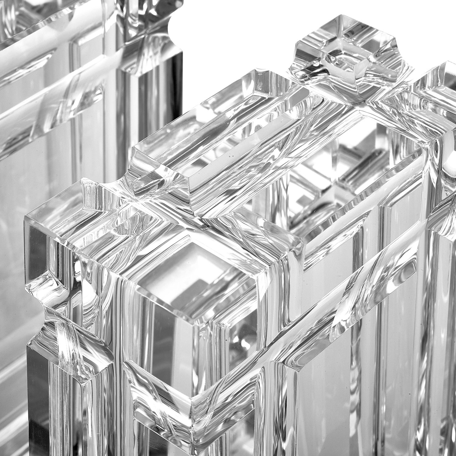 Bookend Linea crystal set of 2