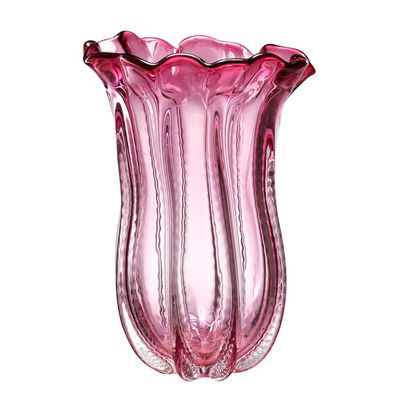 Vase Caliente L pink glass