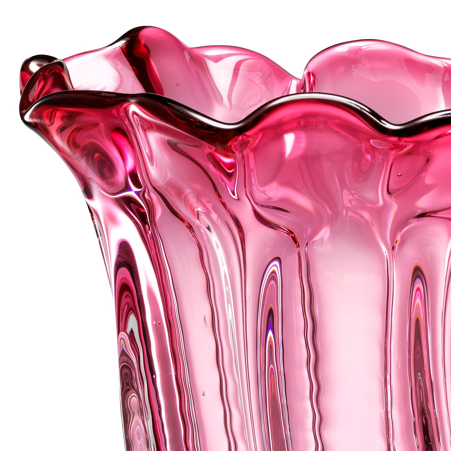 Vase Caliente L pink glass