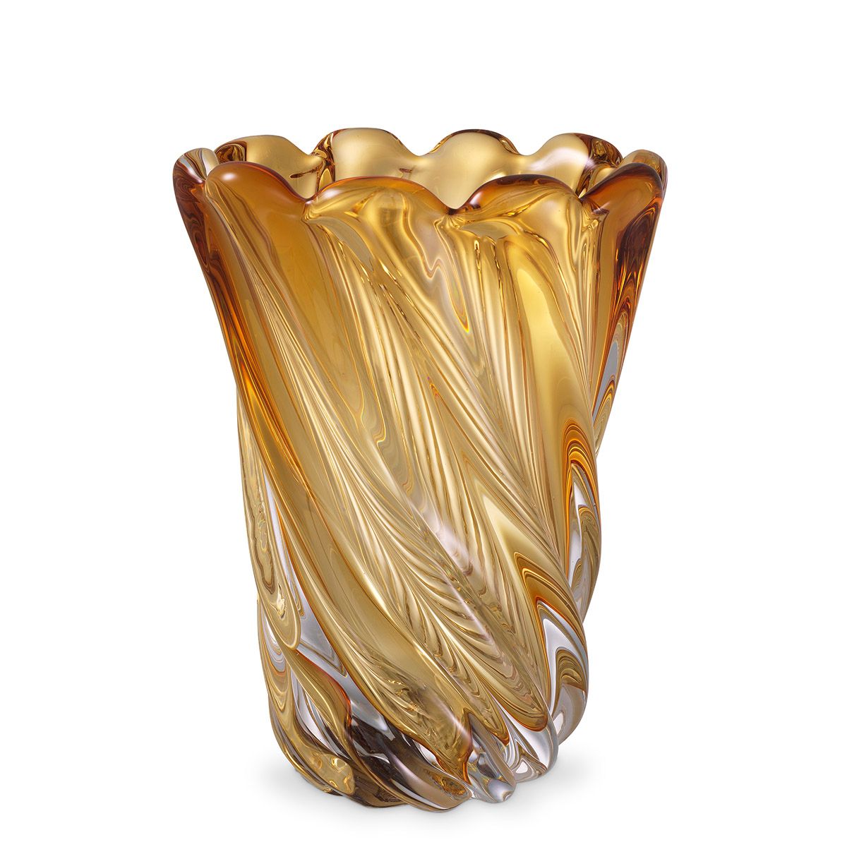 Vase Contessa S yellow glass