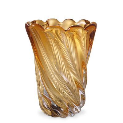 Vase Contessa S yellow glass