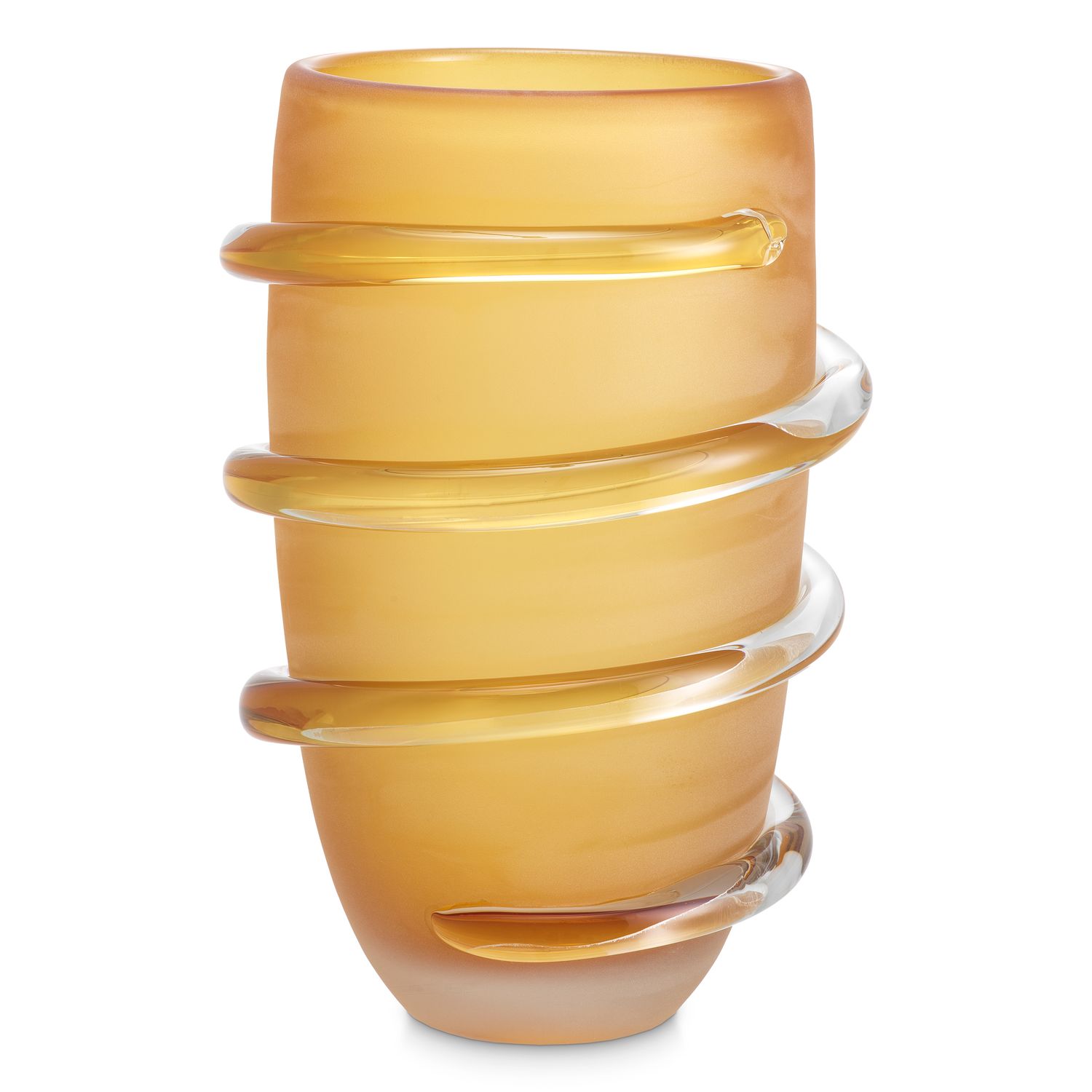 Vase Eliano L frosted amber glass