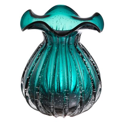 Vase Korakia L green glass
