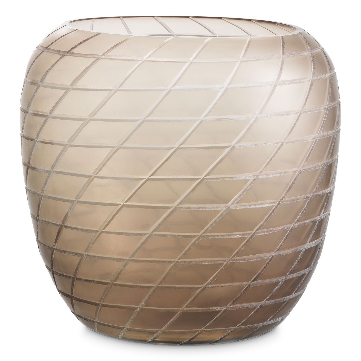 Vase Tarano S matte sand color glass