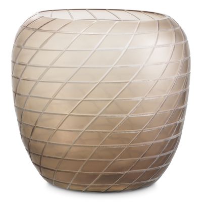 Vase Tarano S matte sand color glass