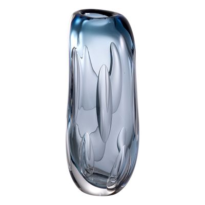 Vase Sianni M blue glass