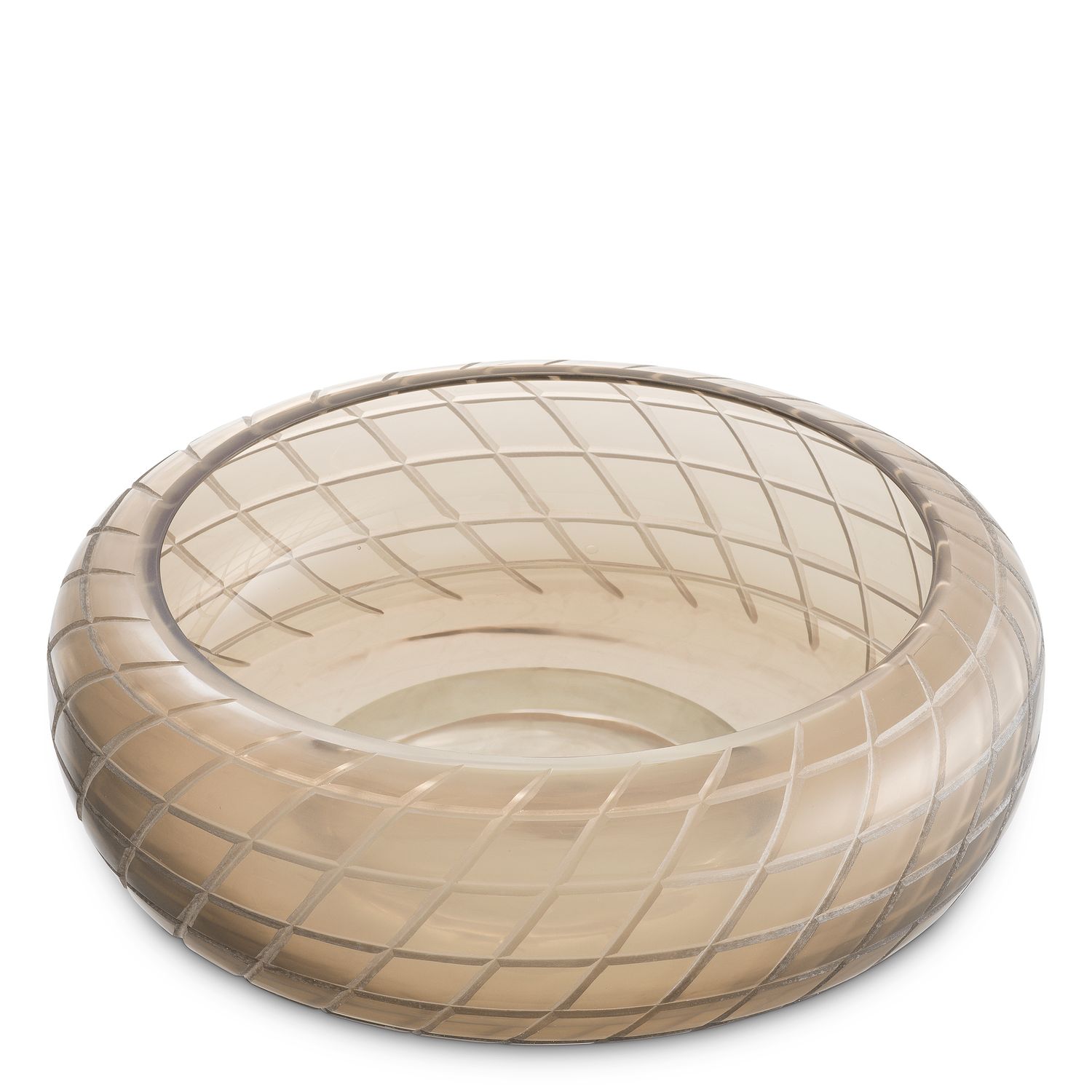 Bowl Tarano matte sand color glass
