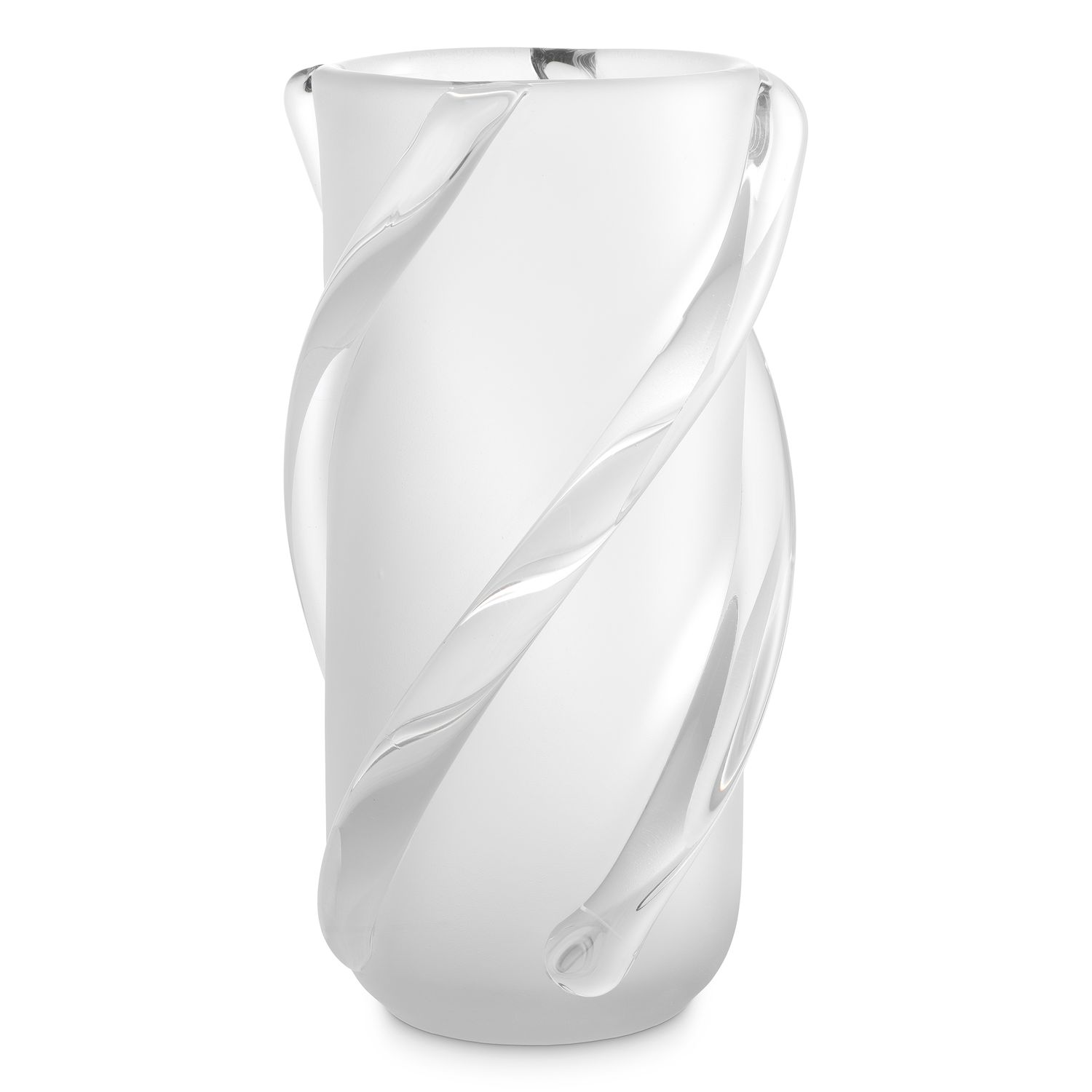 Vase Celestino L frosted white glass