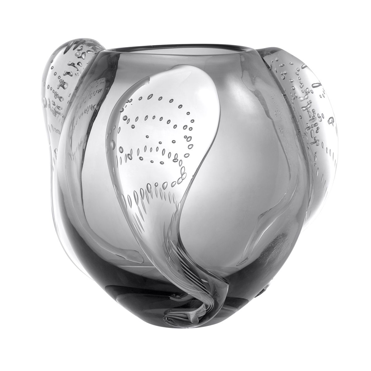 Vase Sianluca L grey glass
