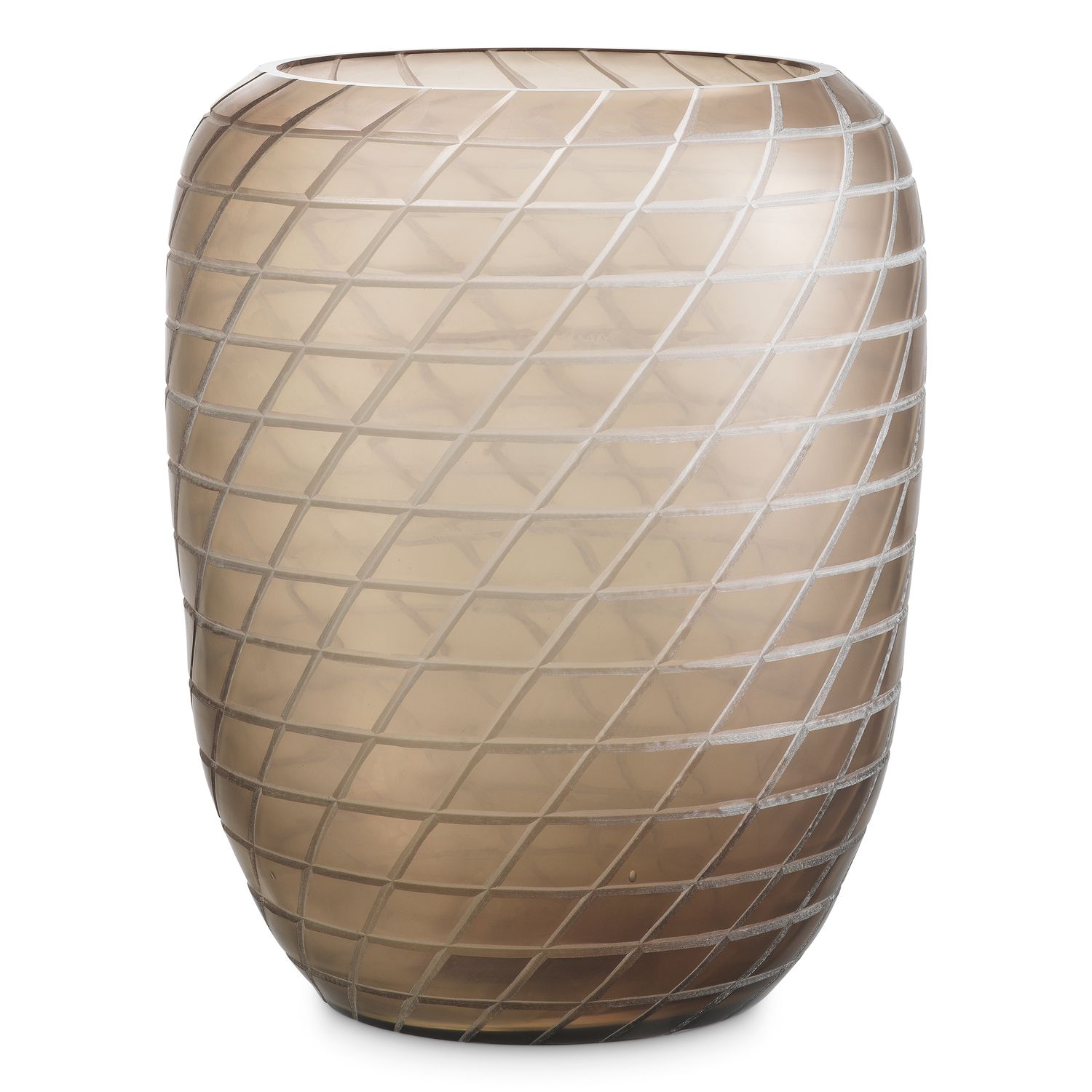 Vase Tarano L matte sand color glass