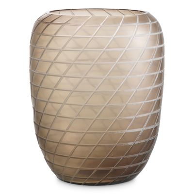 Vase Tarano L matte sand color glass