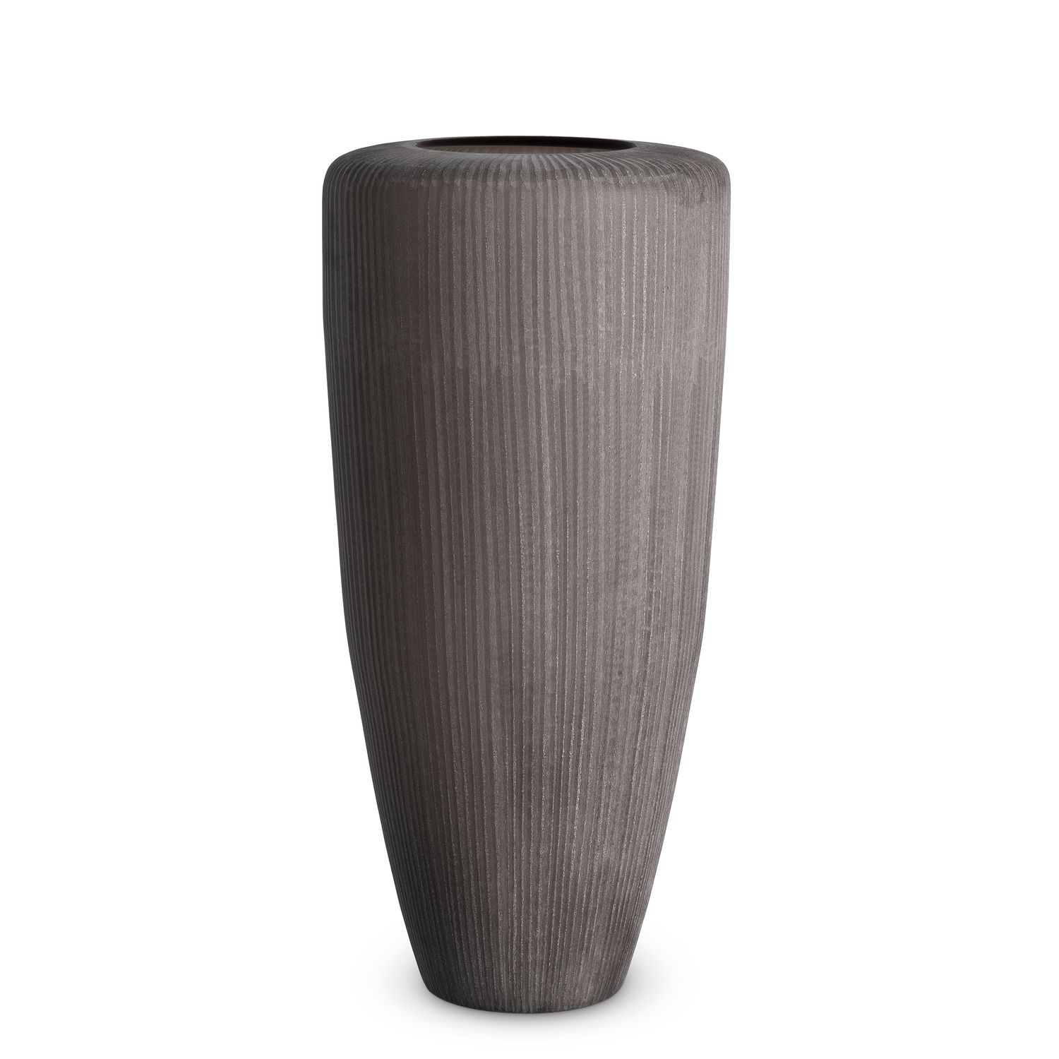 Vase Isandro L stone finish glass