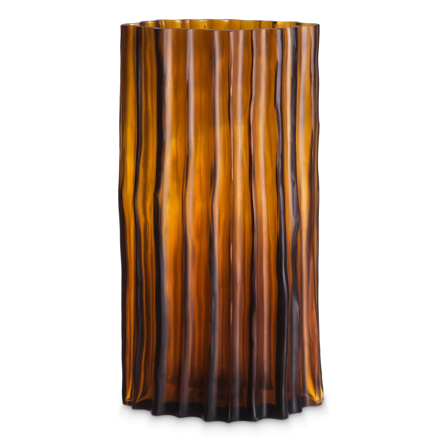 Vase Vivente L amber glass