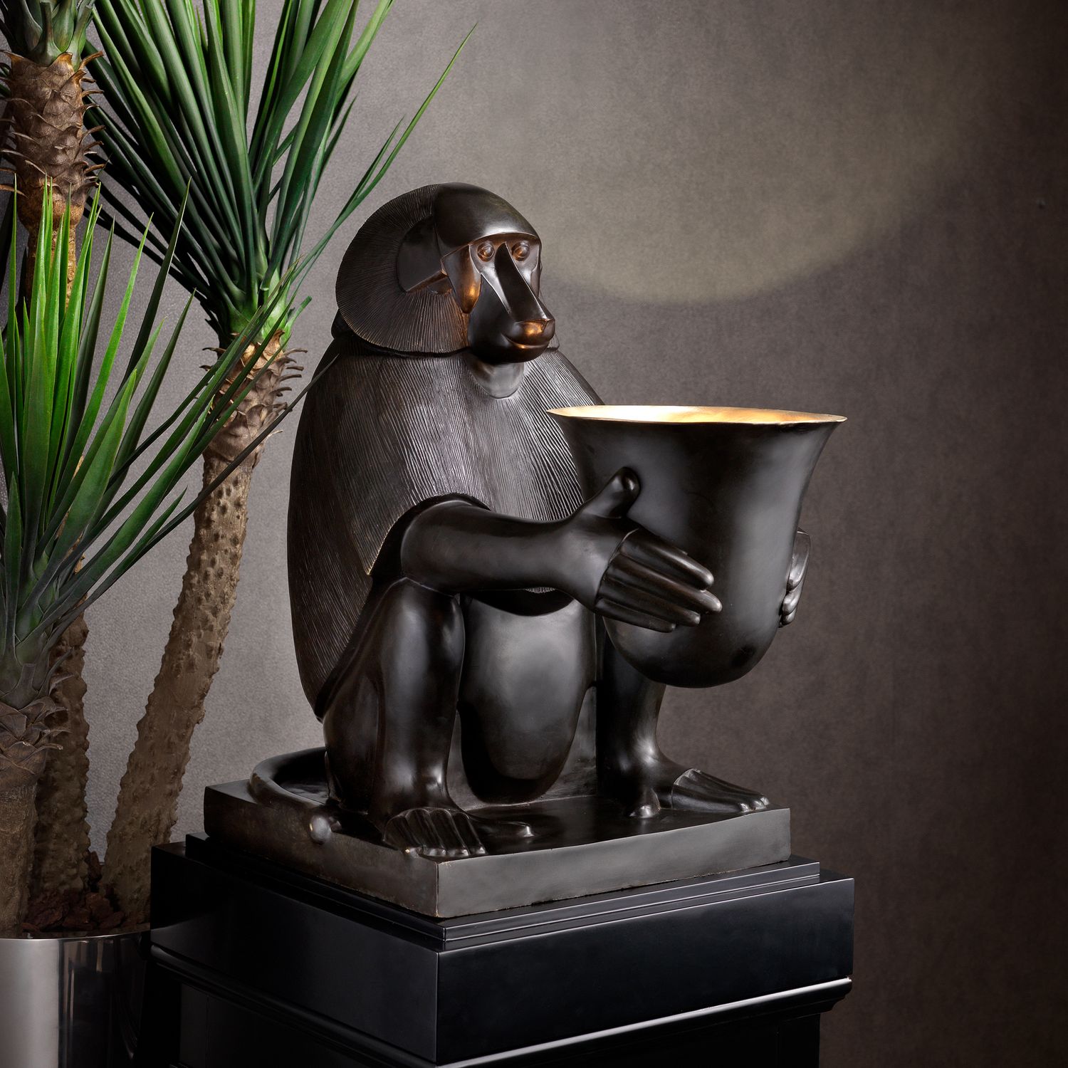 Art Deco Monkey with light