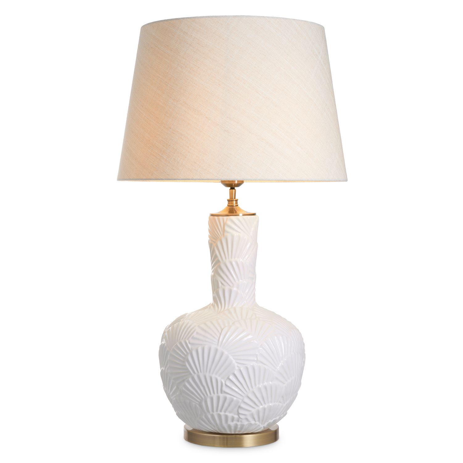 Table Lamp Andorra off-white ceramic incl shade