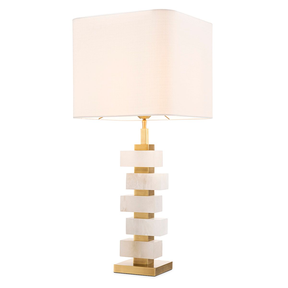 Table Lamp Amber alabaster incl shade
