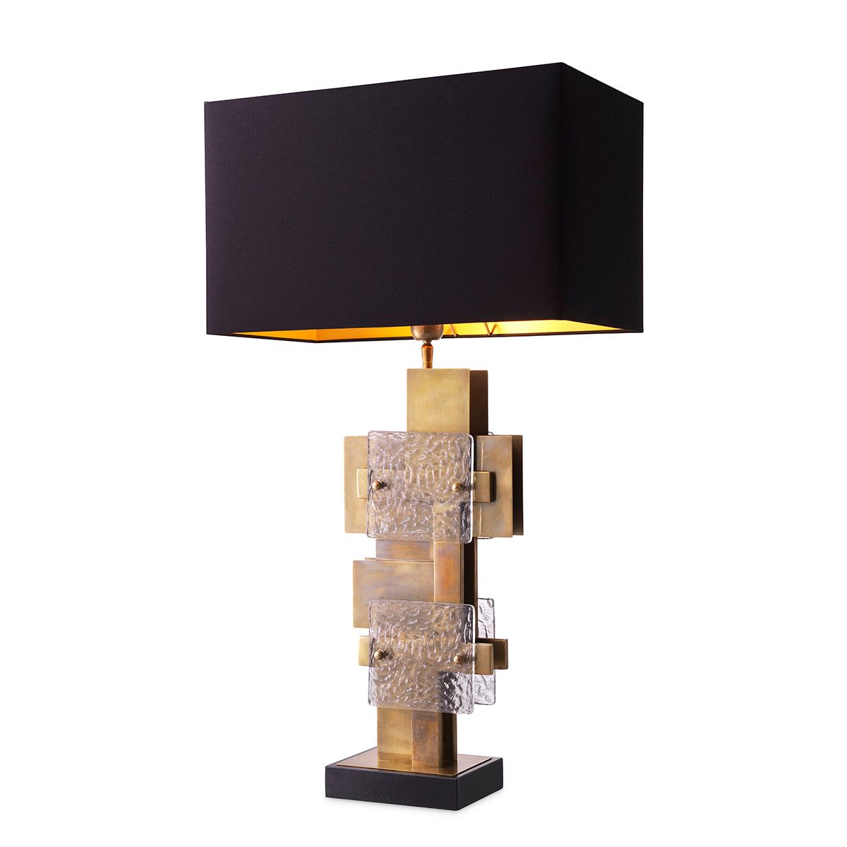 Table Lamp Langham vintage brass finish incl shade