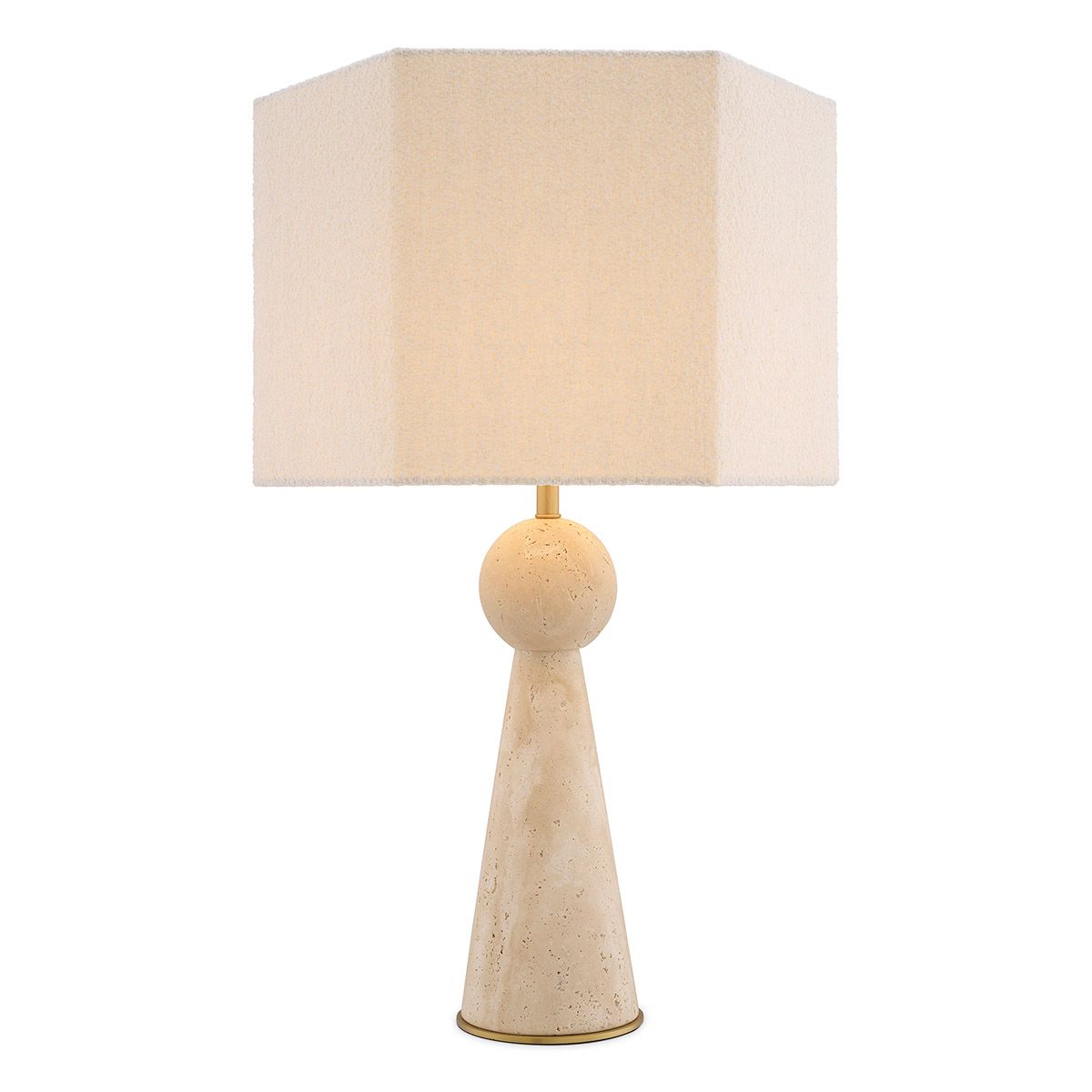 Table Lamp Novak travertine incl shade