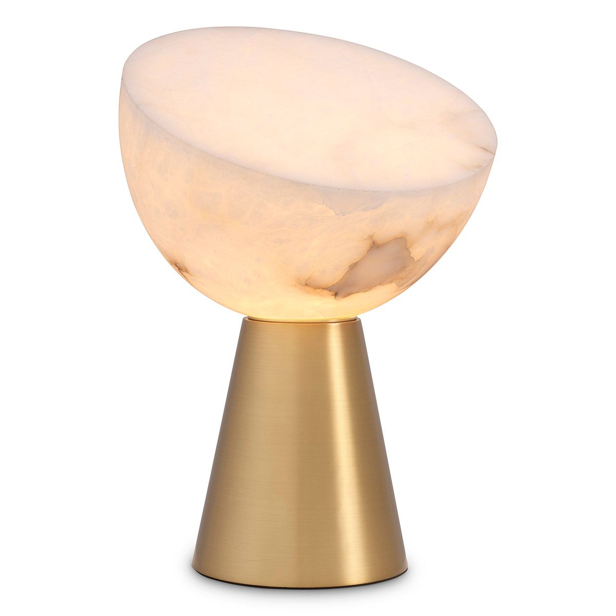 Table lamp Chamonix antique brass finish alabaster