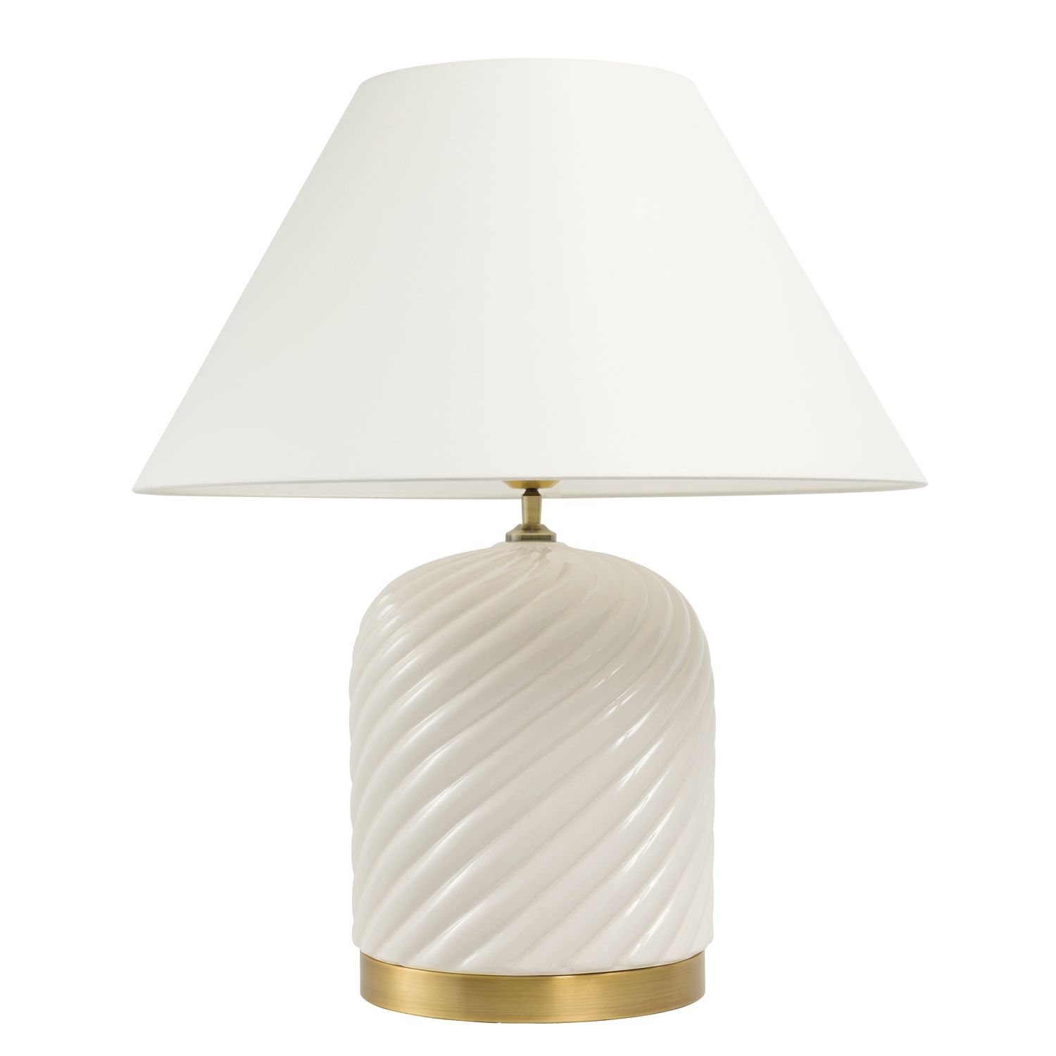 Table Lamp Savona white ceramic incl shade