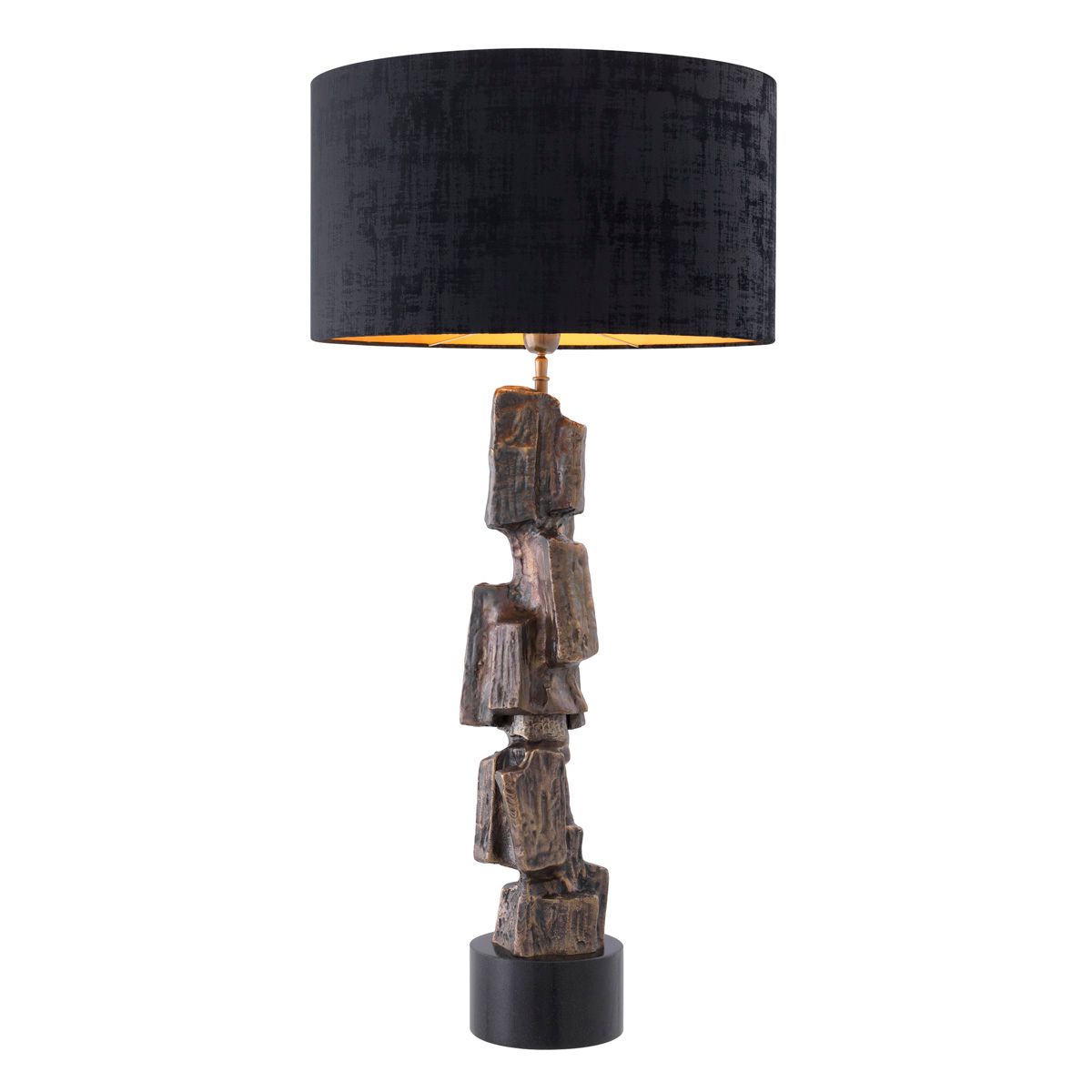 Table Lamp Noto vintage brass finish incl shade