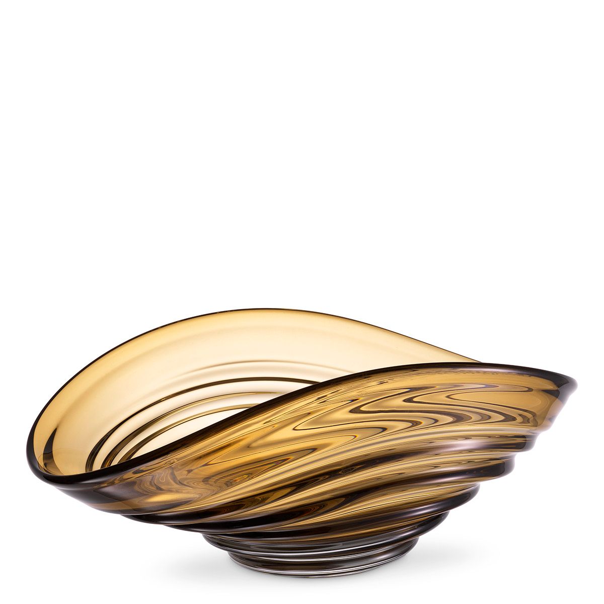 Bowl Pheadra L brown glass