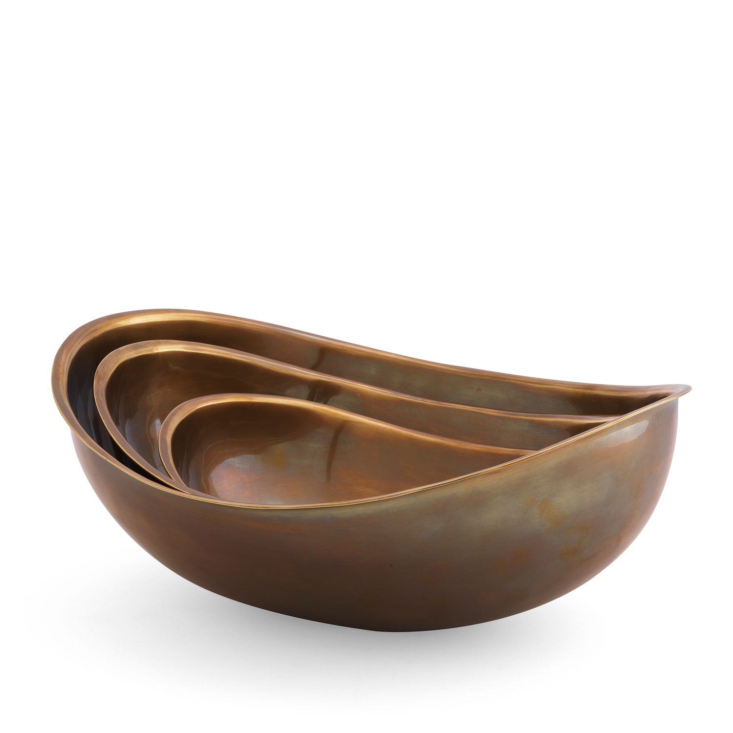 Bowl Sena vintage brass finish set of 3