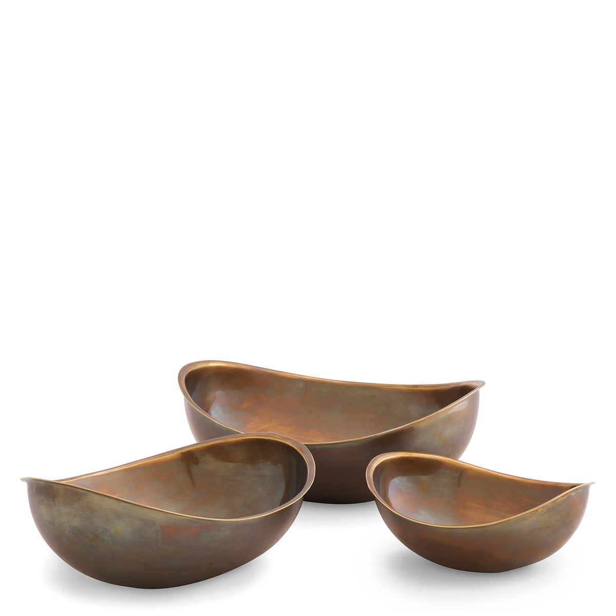Bowl Sena vintage brass finish set of 3