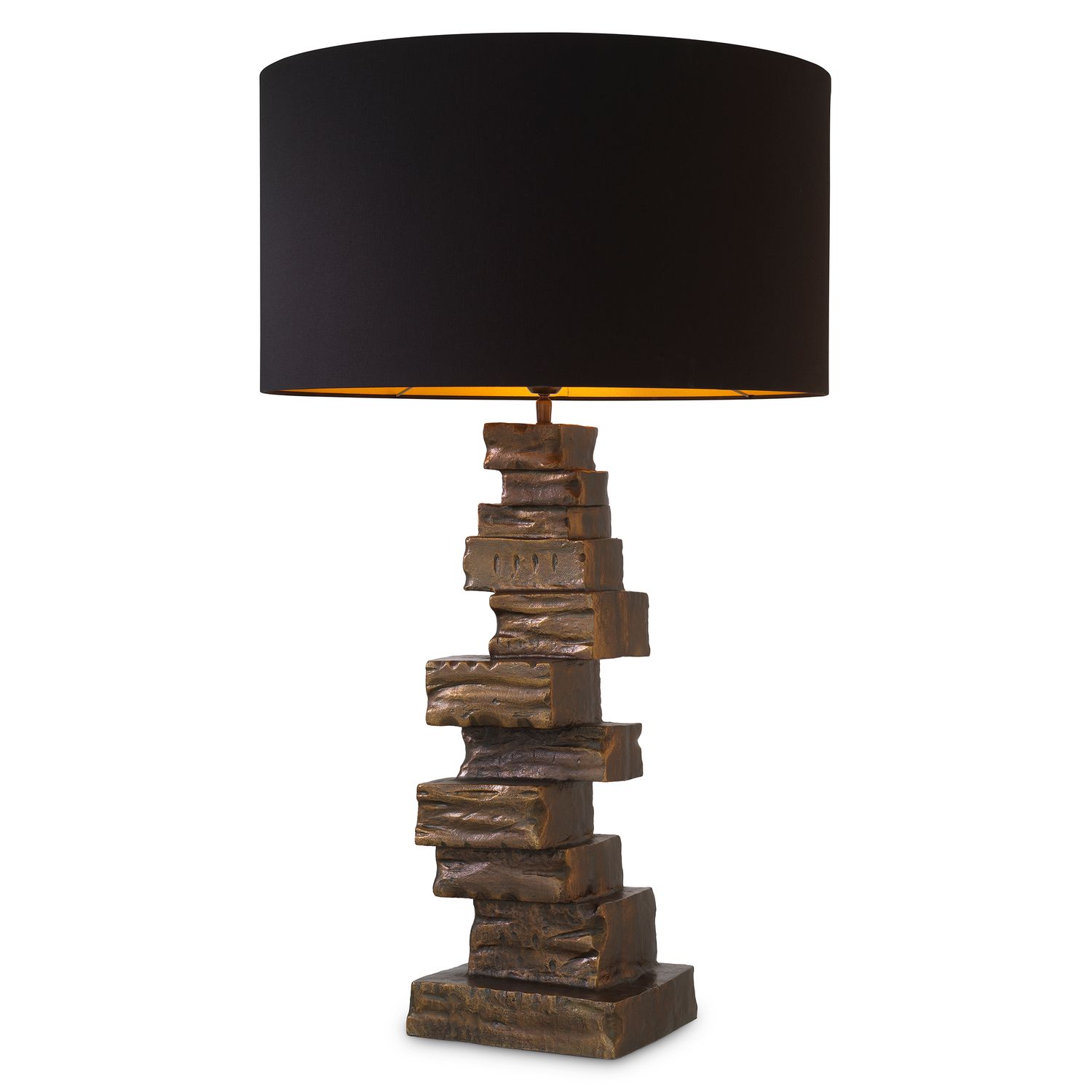 Table Lamp Bellani vintage brass finish incl shade