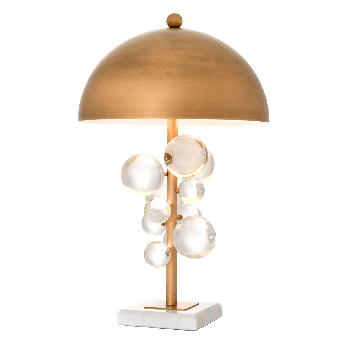 Table Lamp Floral ant brass finish incl shade