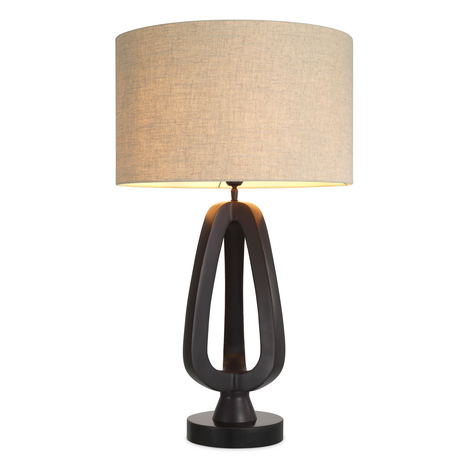 Table Lamp Madrona bronze highlight finish incl shade