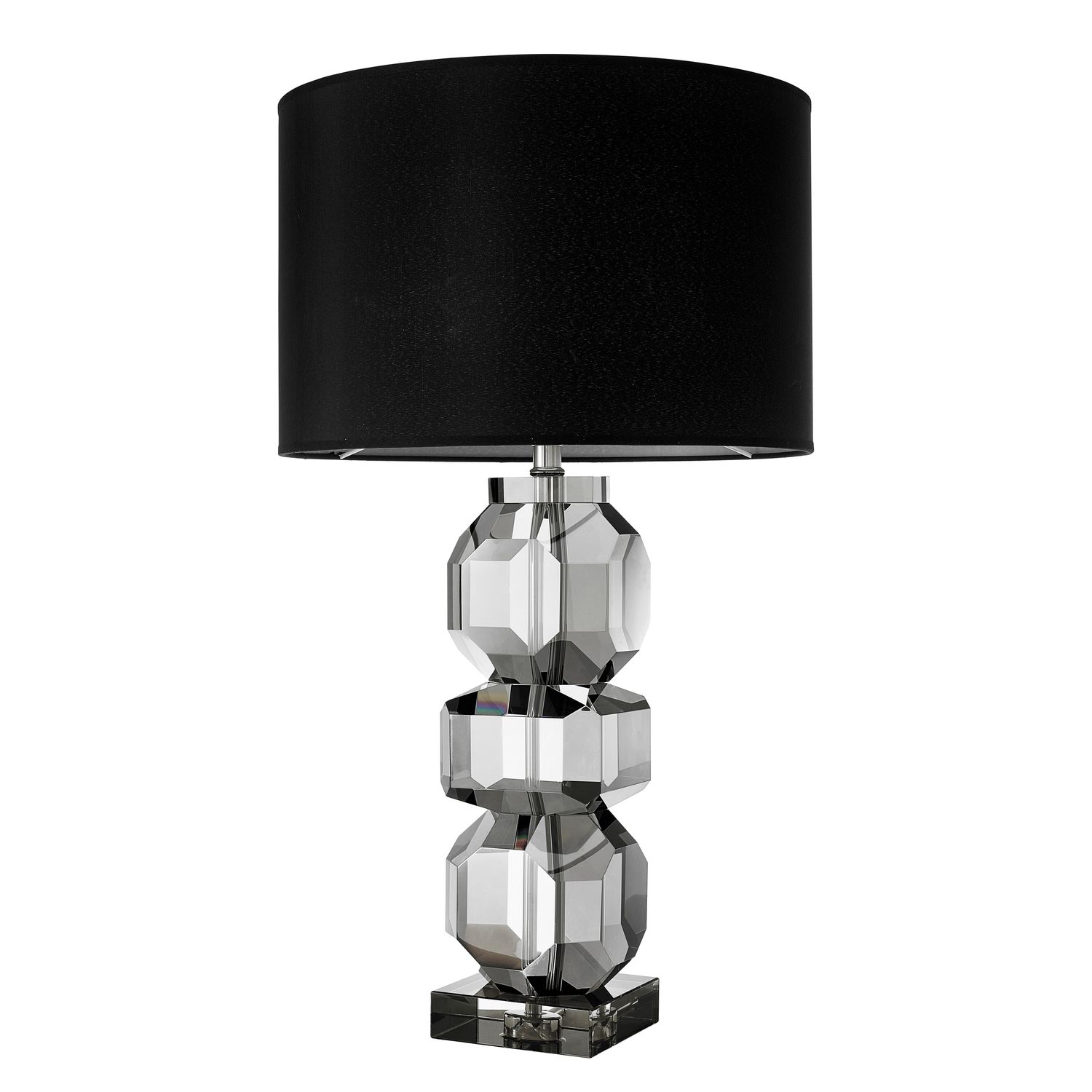 Table Lamp Mornington smoke crystal incl shade