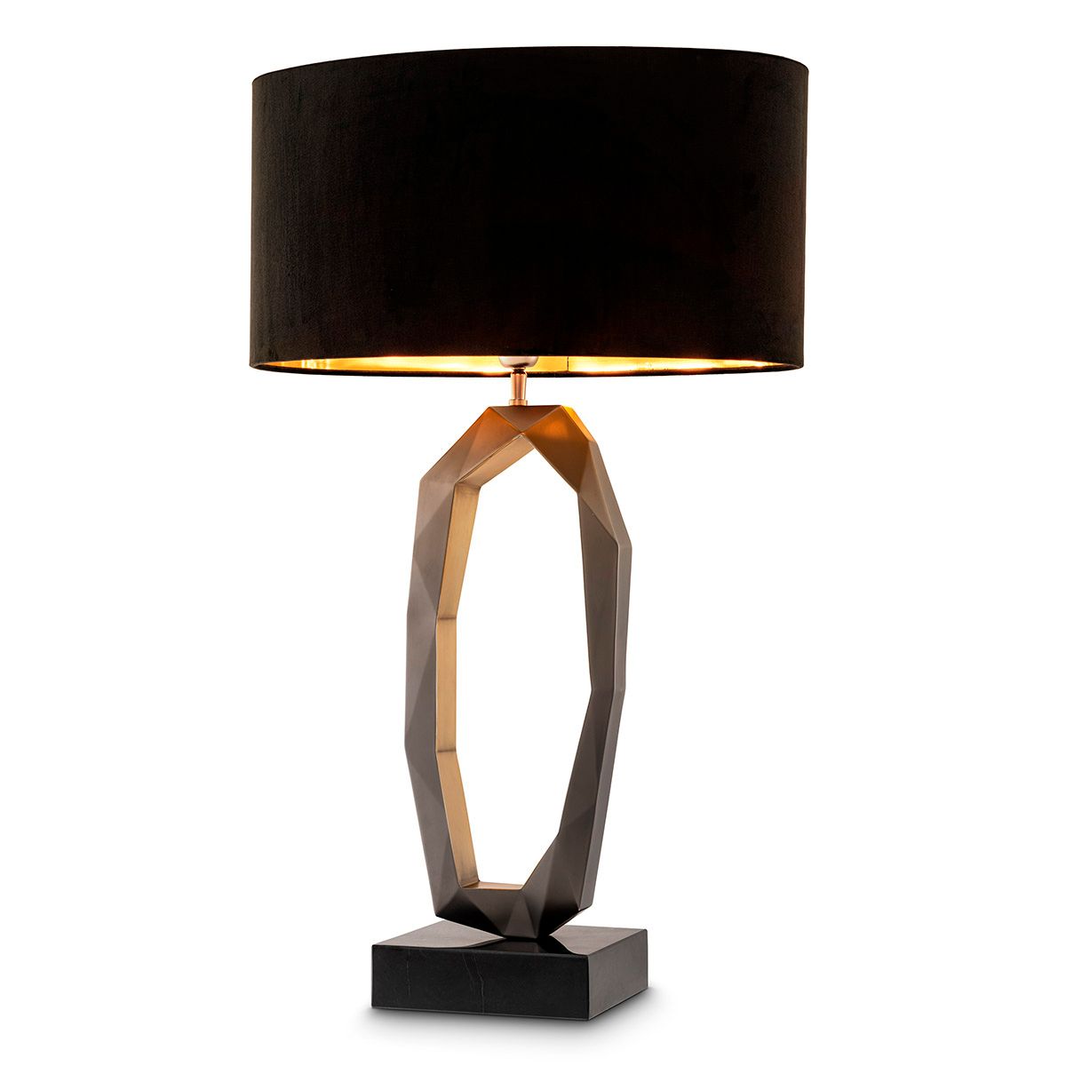 Table Lamp Santos gunmetal finish incl shade
