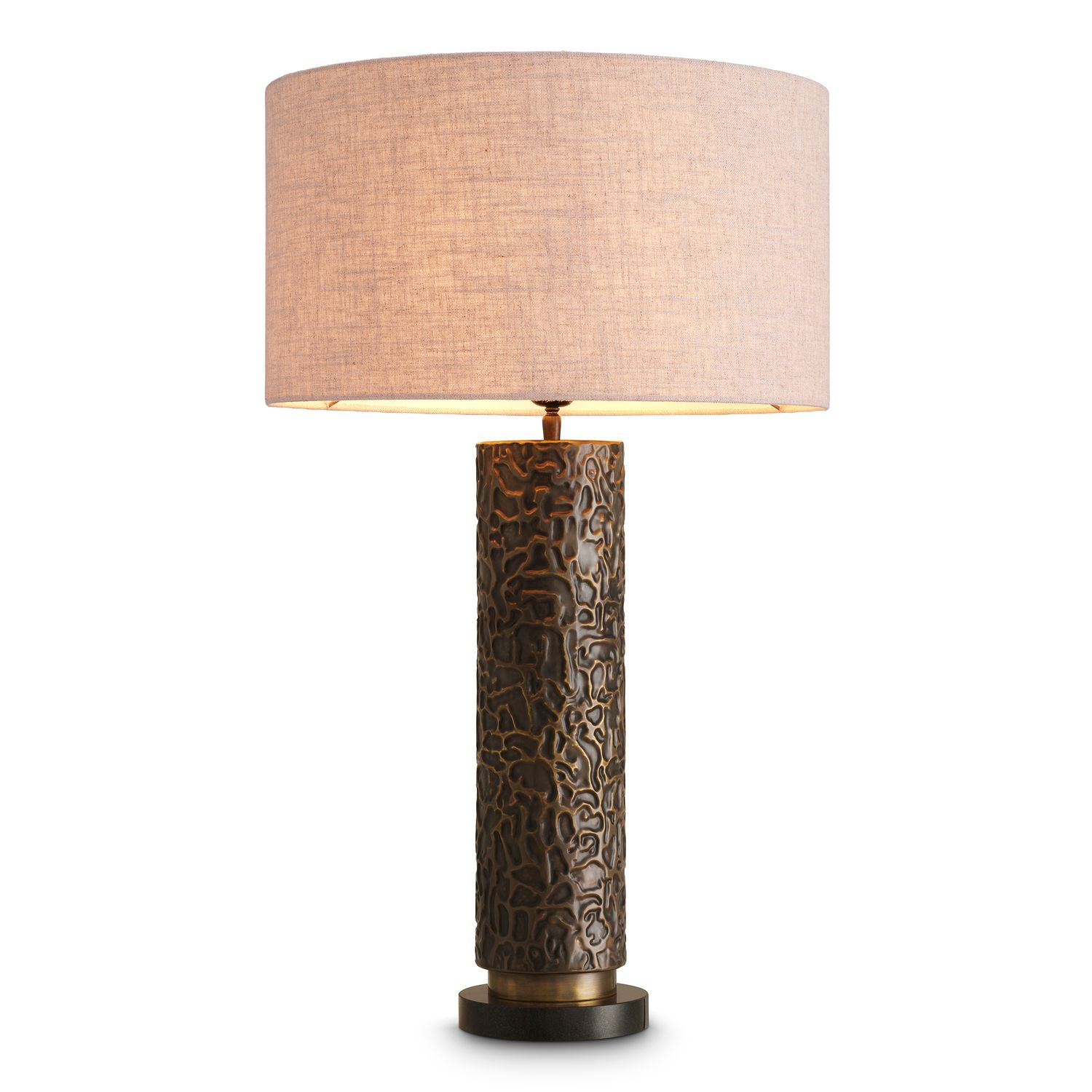 Table Lamp Belvoir bronze highlight finish incl shade