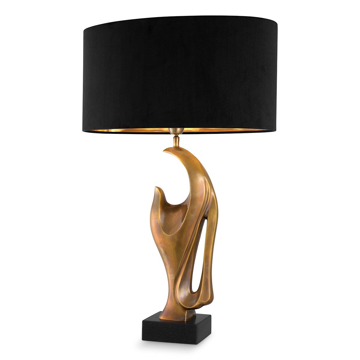 Table Lamp Brunetti vintage brass finish incl shade