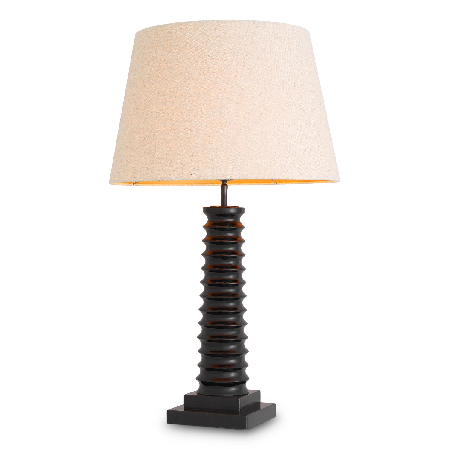 Table Lamp Callao piano black finish incl shade