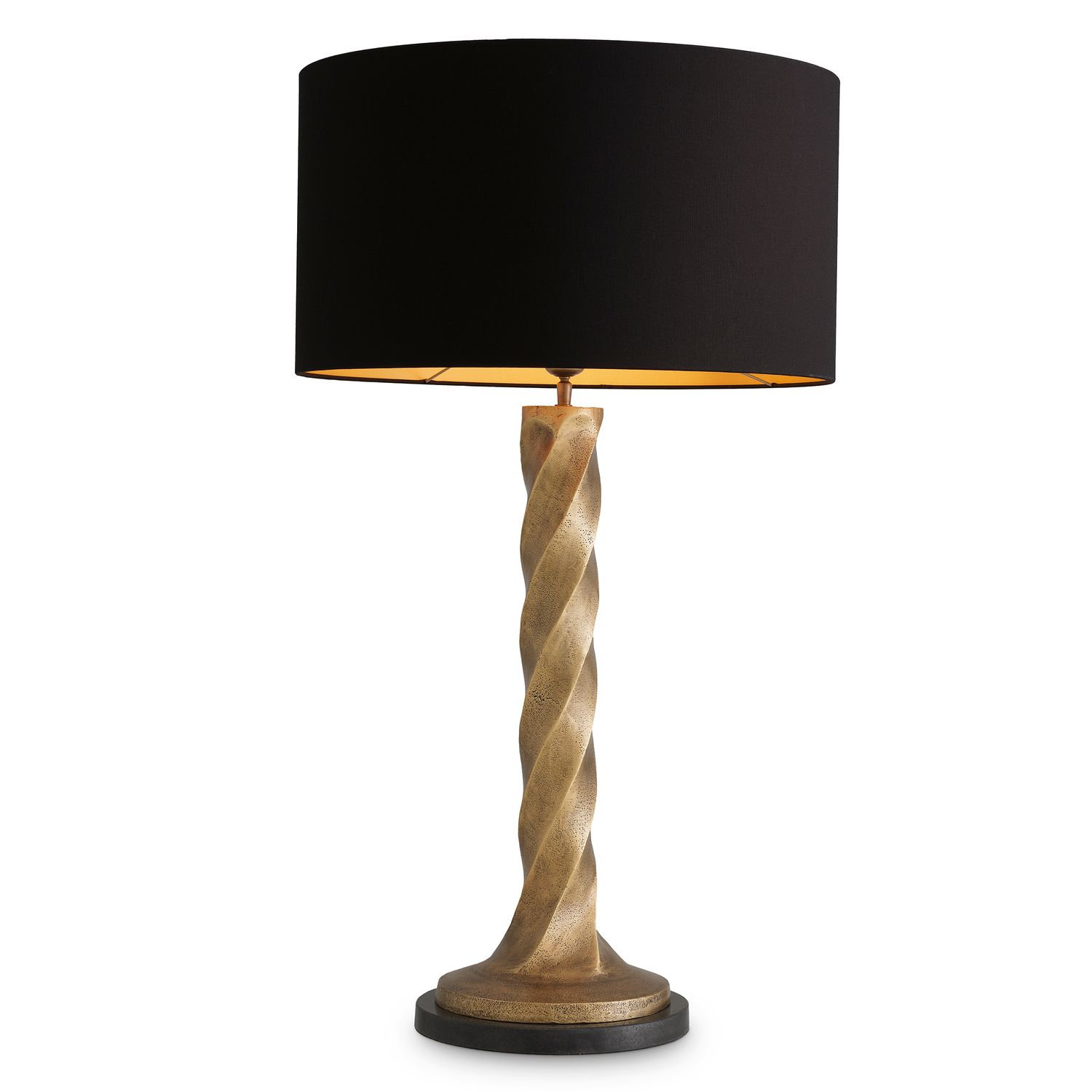 Table Lamp Costanza vintage brass finish incl shade