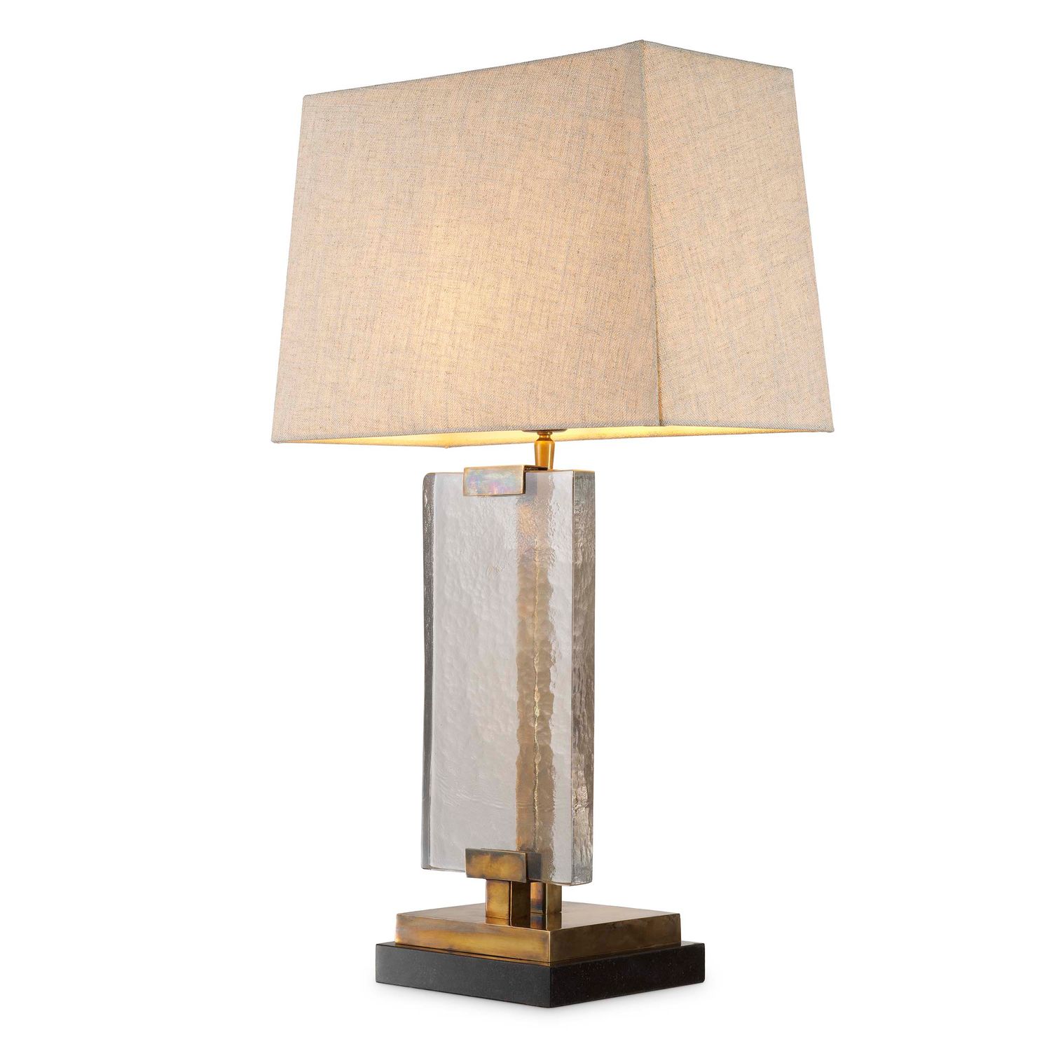 Table Lamp James vintage brass finish incl shade