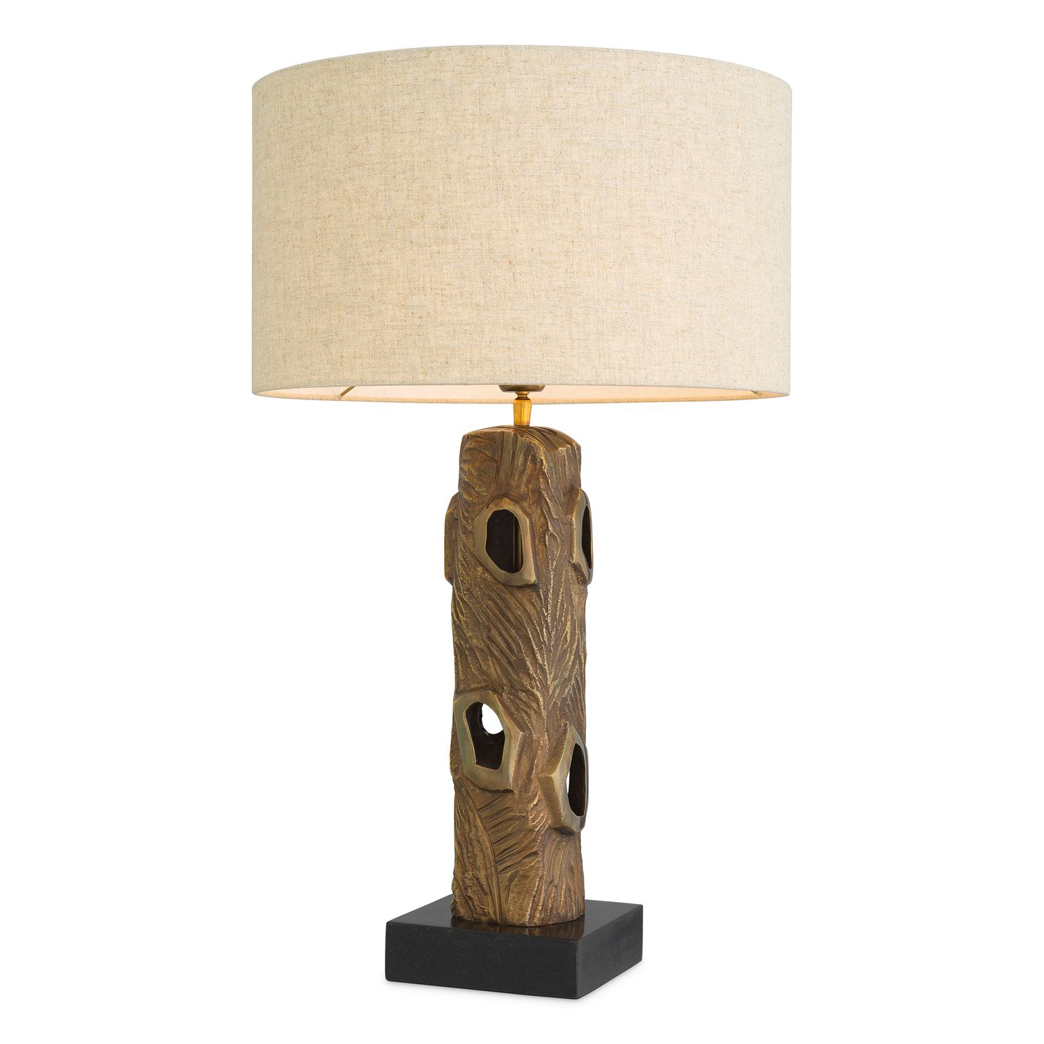 Table Lamp Vigentino vintage brass finish incl shade