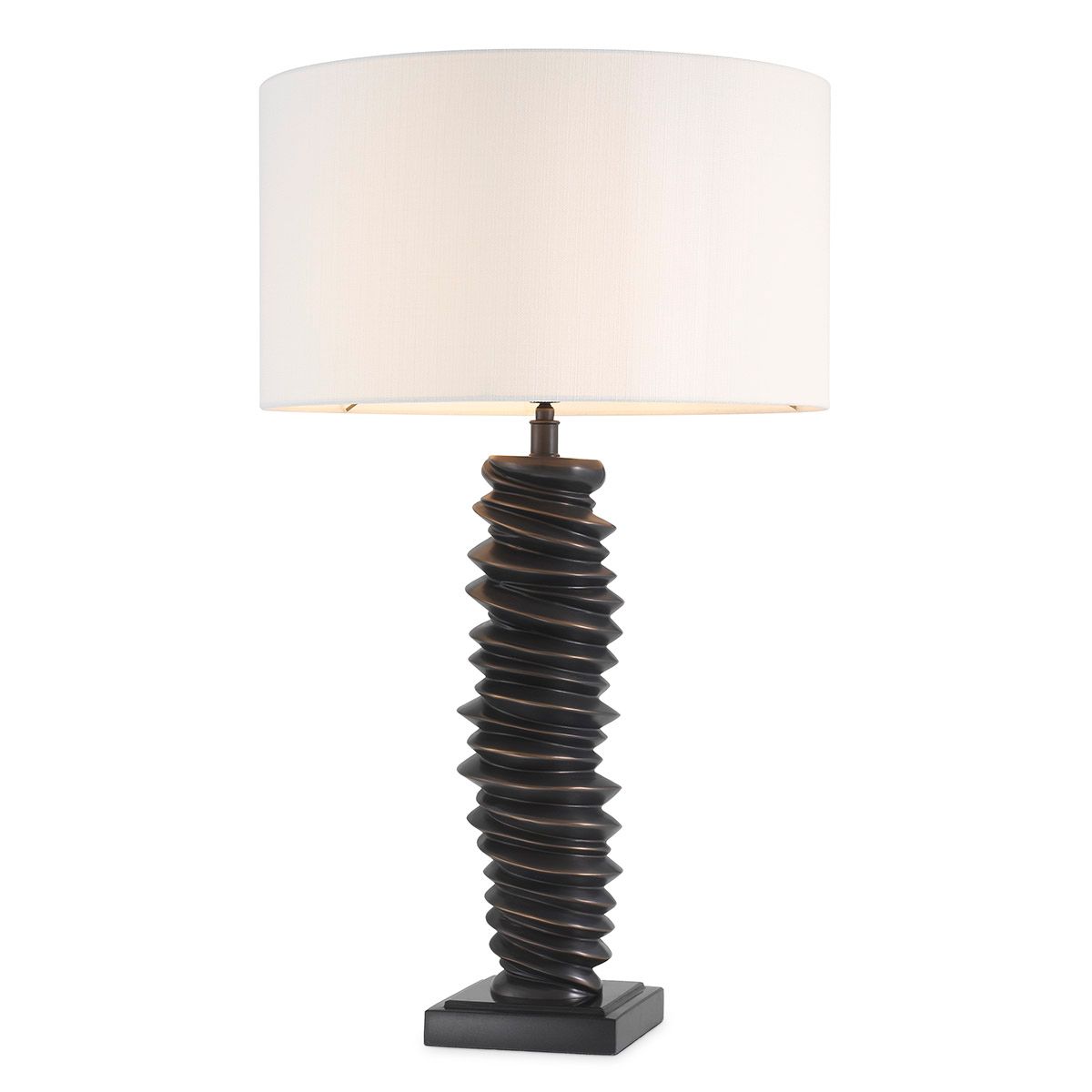 Table Lamp Miro bronze highlight finish incl shade