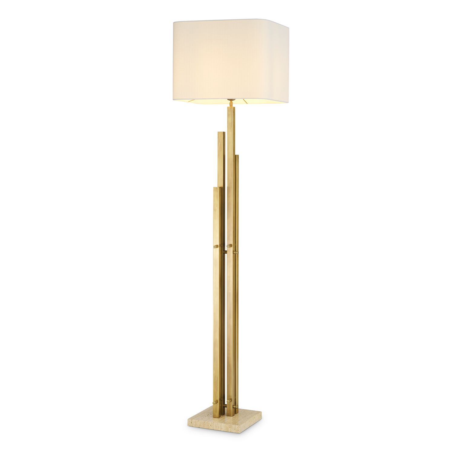 Floor Lamp Destino vintage brass finish incl shade