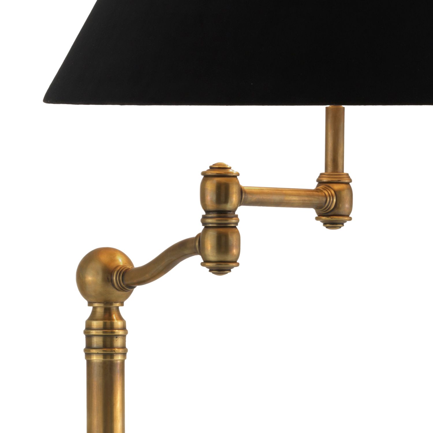 Floor Lamp Regis vintage brass finish incl shade