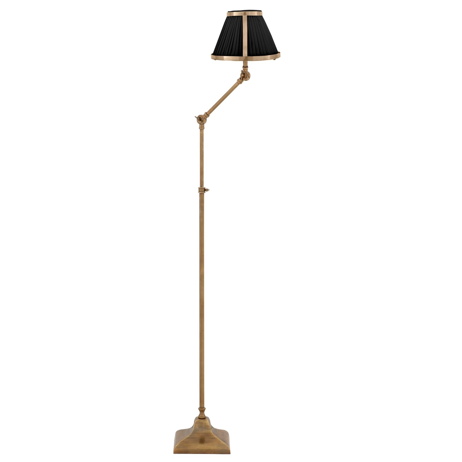Floor Lamp Brunswick antique brass finish incl shades