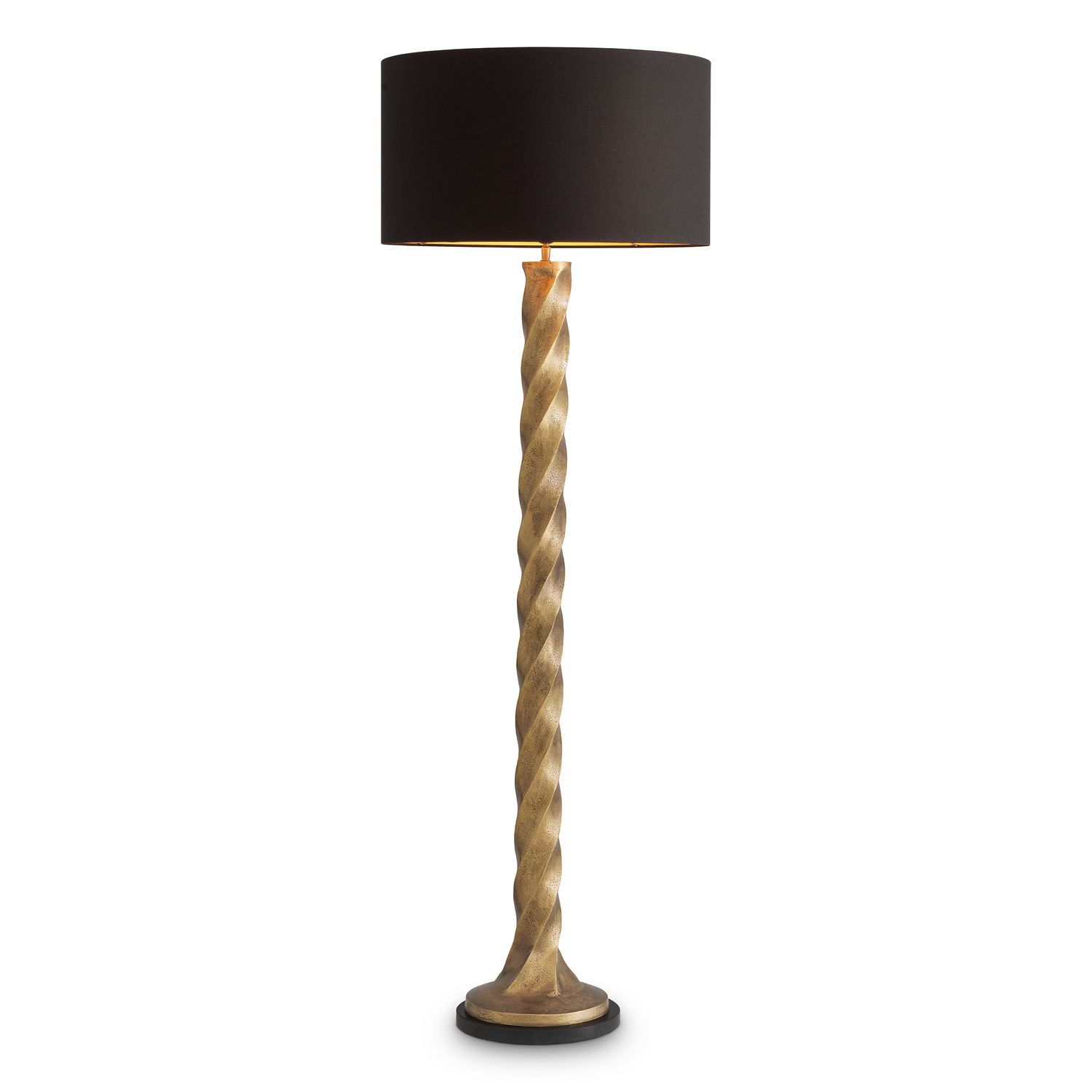 Floor Lamp Costanza vintage brass finish incl shade