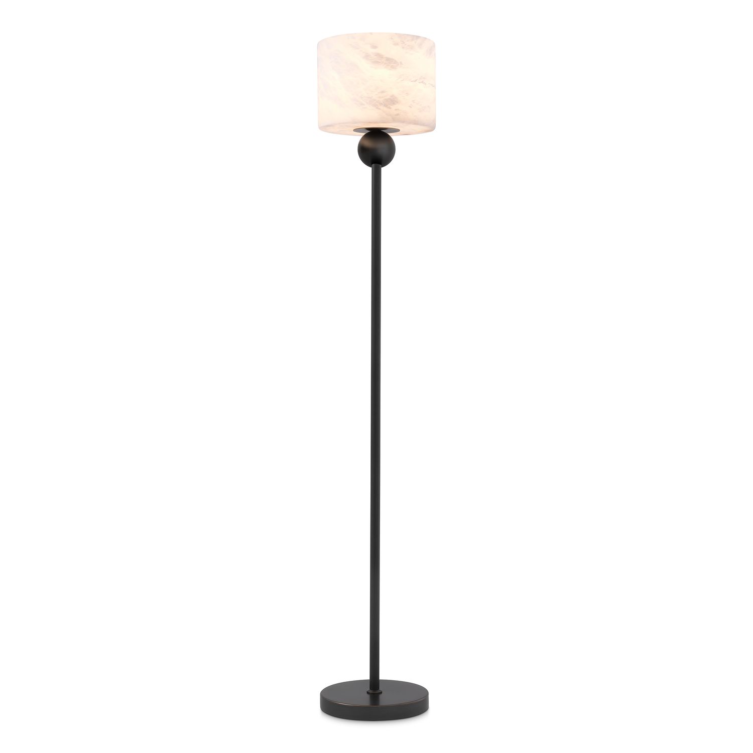 Floor Lamp Etruscan bronze highlight finish alabaster